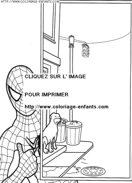 coloriage super heros spiderman