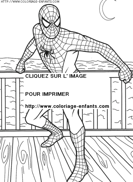 coloriage super heros spiderman