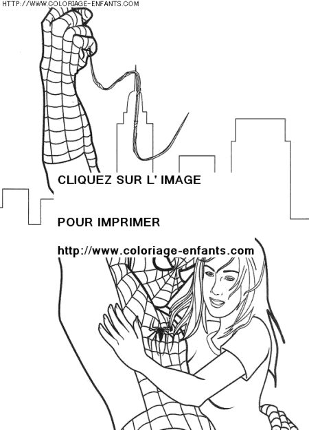 coloriage super heros spiderman