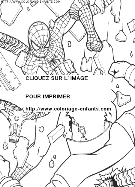 coloriage super heros spiderman