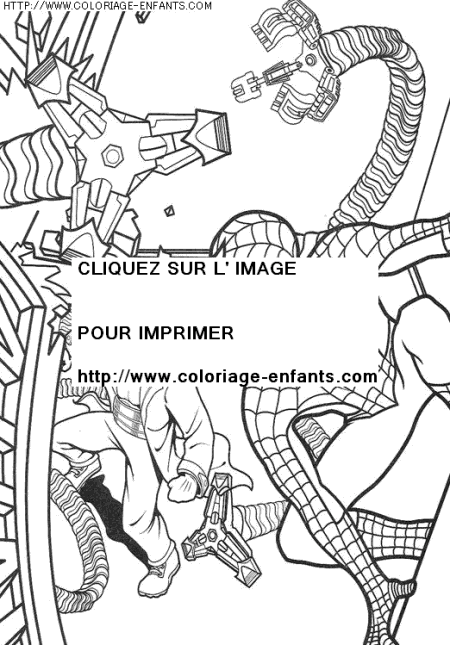 coloriage super heros spiderman