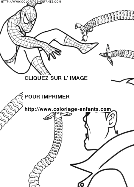 coloriage super heros spiderman