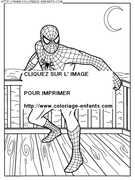 coloriage super heros spiderman