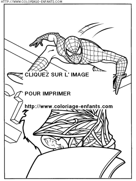 coloriage super heros spiderman