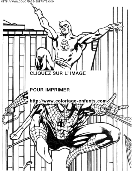 coloriage super heros spiderman