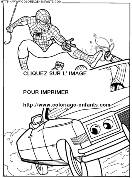 coloriage super heros spiderman