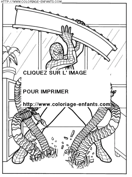 coloriage super heros spiderman