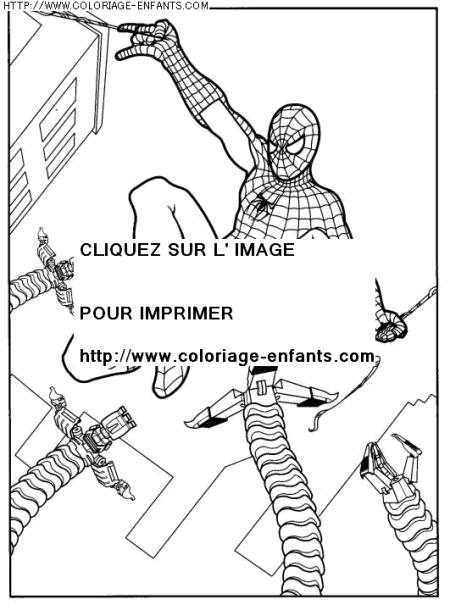 coloriage super heros spiderman