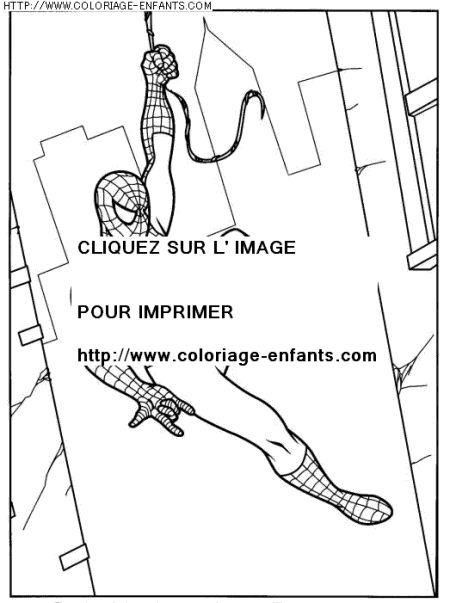 coloriage super heros spiderman