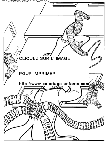 coloriage super heros spiderman