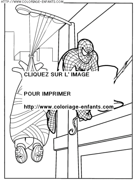 coloriage super heros spiderman