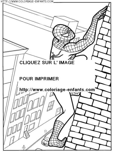 coloriage super heros spiderman