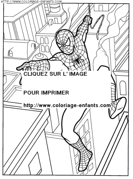 coloriage super heros spiderman