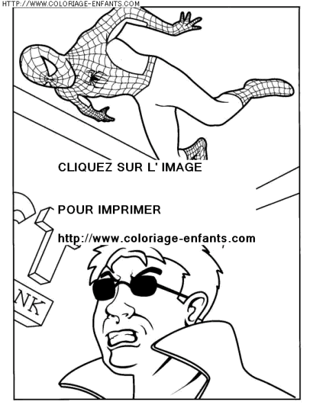 coloriage super heros spiderman