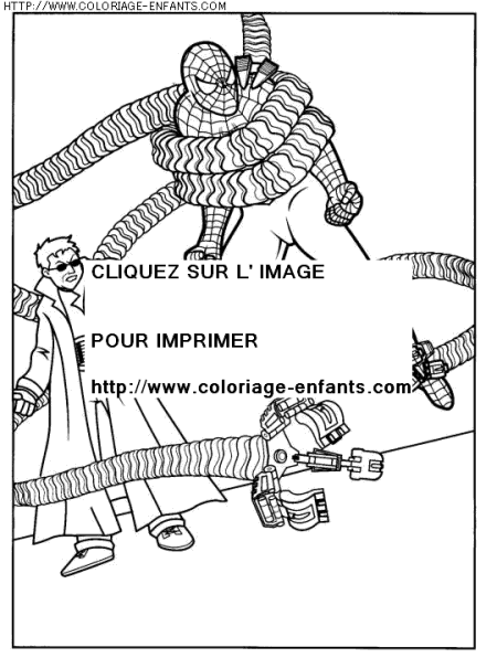 coloriage super heros spiderman