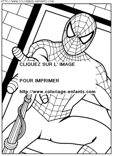 coloriage super heros spiderman