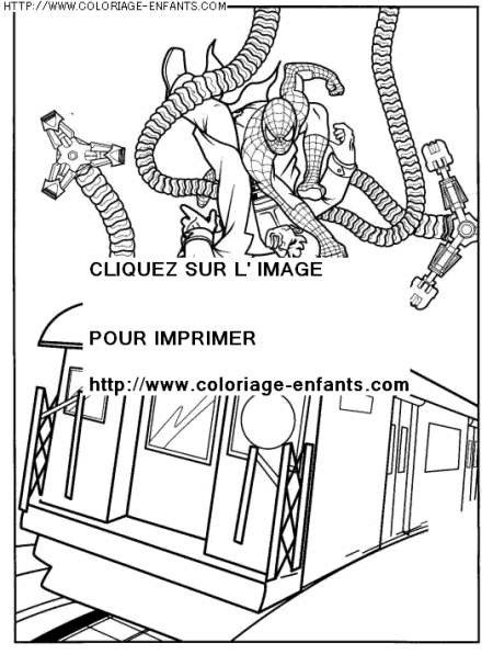 coloriage super heros spiderman