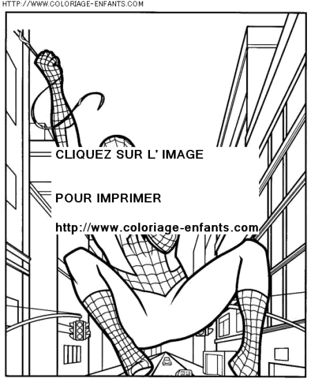 coloriage super heros spiderman