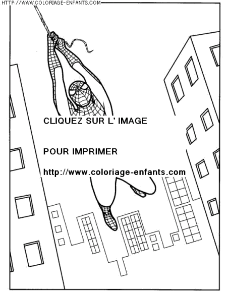 coloriage super heros spiderman