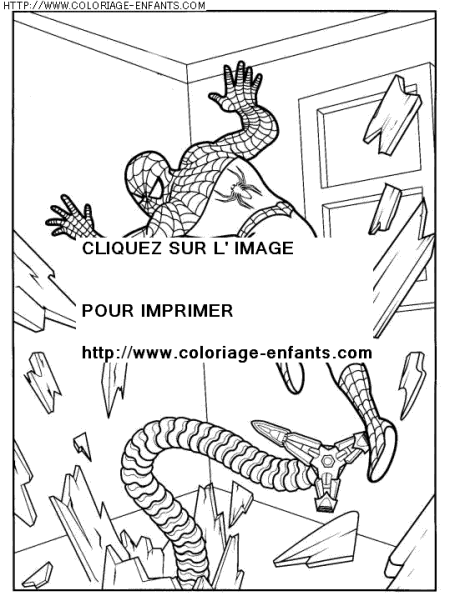 coloriage super heros spiderman