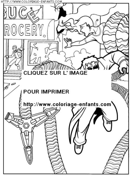 coloriage super heros spiderman