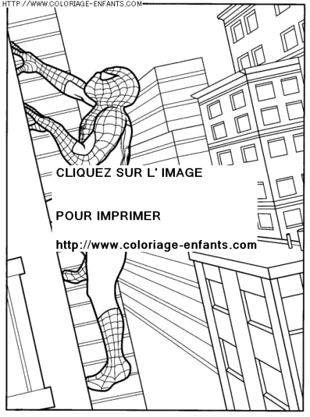 coloriage super heros spiderman