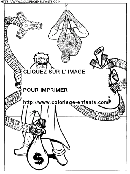 coloriage super heros spiderman