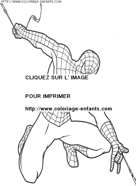 coloriage super heros spiderman