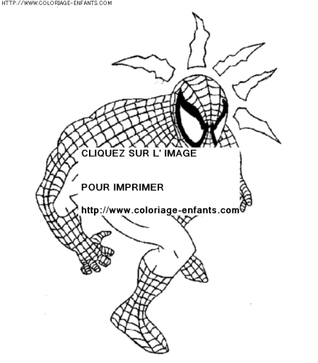 coloriage super heros spiderman