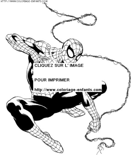 coloriage super heros spiderman