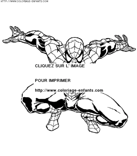 coloriage super heros spiderman