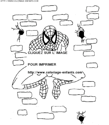 coloriage super heros spiderman