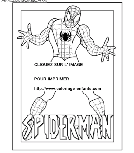 coloriage super heros spiderman