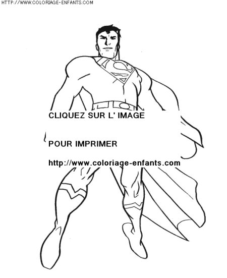 coloriage super heros superman