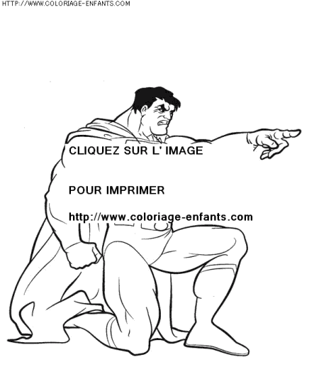 coloriage super heros superman