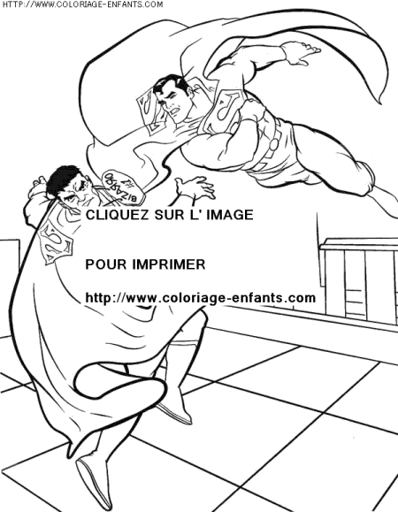 coloriage super heros superman