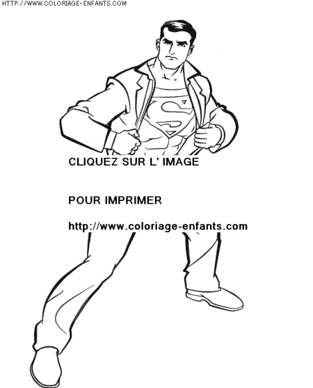 coloriage super heros superman