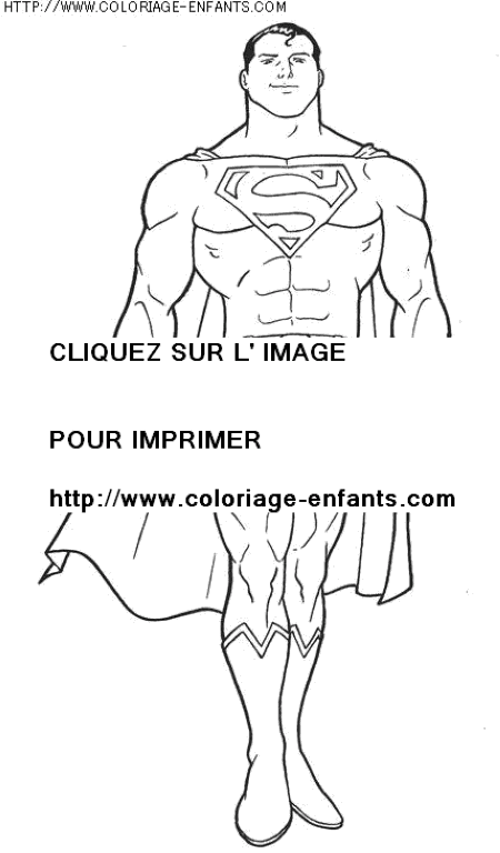 coloriage super heros superman