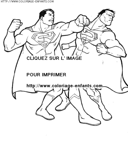 coloriage super heros superman