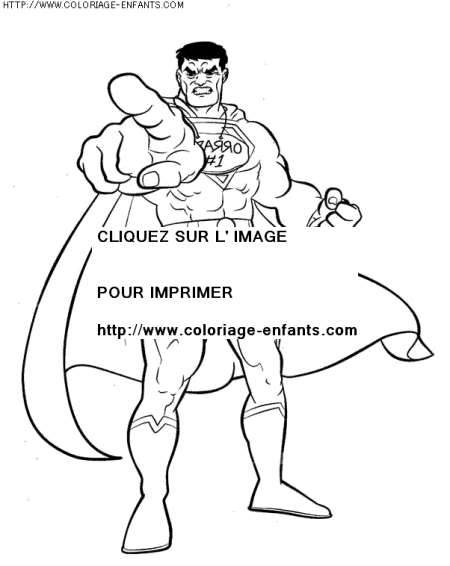 coloriage super heros superman