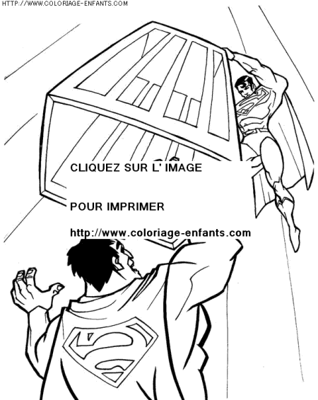 coloriage super heros superman