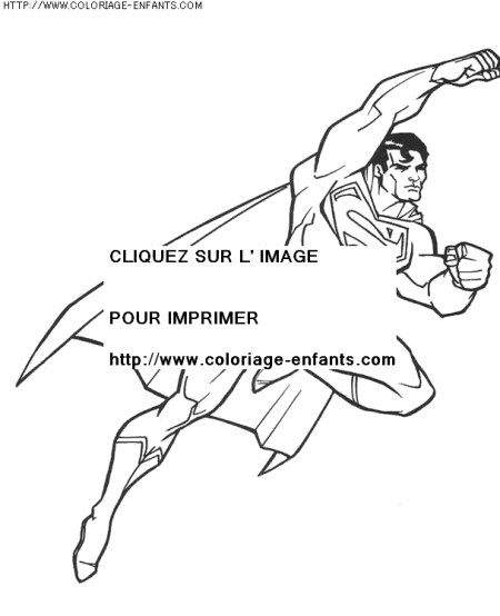 coloriage super heros superman