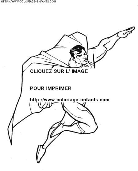 coloriage super heros superman