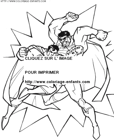 coloriage super heros superman