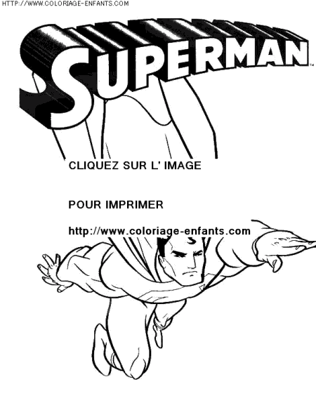 coloriage super heros superman