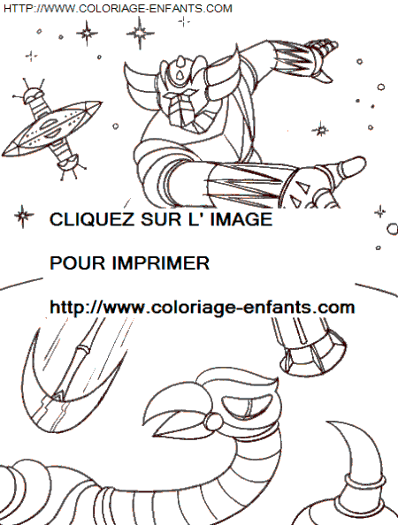 coloriage Superheros Goldorak