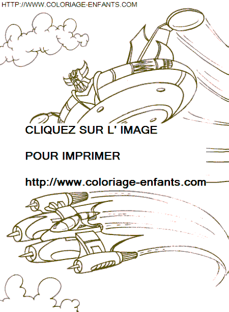 coloriage Superheros Goldorak