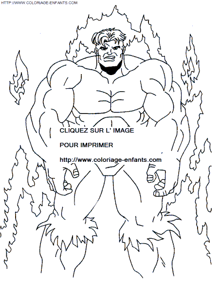 coloriage Superheros Hulk