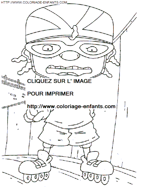 coloriage Superheros Rocket Power