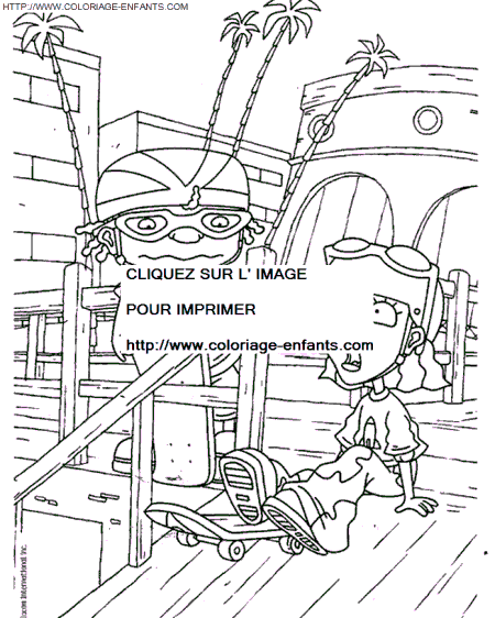 coloriage Superheros Rocket Power